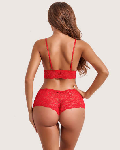 3 Piece Bra and Panty Sets with Robe