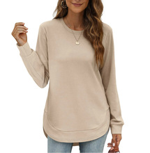 ⏰Hot Sale-Women's Sweatshirt Crewneck Curved Hem