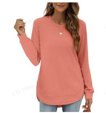 ⏰Hot Sale-Women's Sweatshirt Crewneck Curved Hem