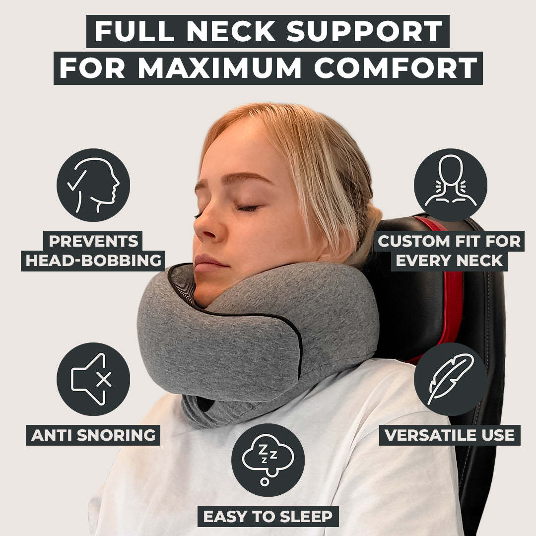 Portable U-Shaped Memory Foam Neck Pillow