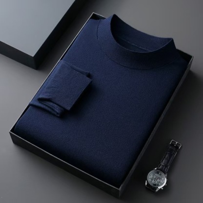 Classic Crew Neck Wool Sweater