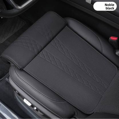 Car leather seat with extended cushion support and leg rest