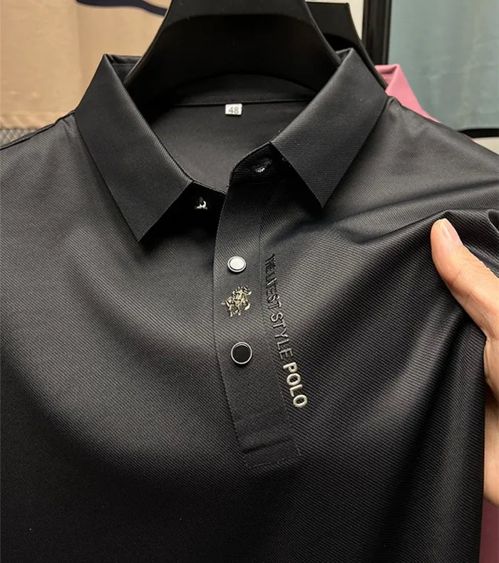 Men's Ice Silk Polo Shirt ❄️ | Seamless & Stylish 💼