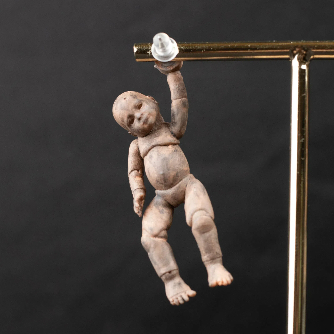 Creepy Baby Doll Earrings