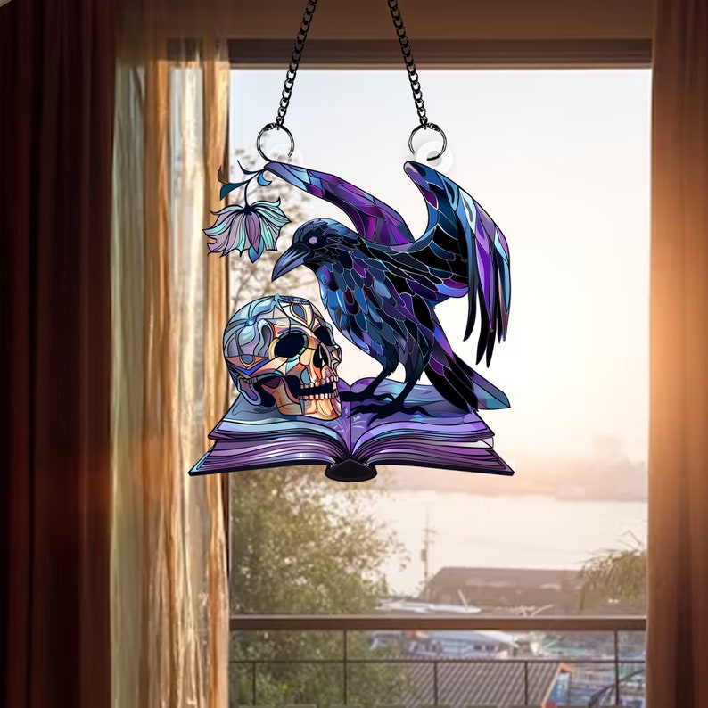 Raven Acrylic Window Decor