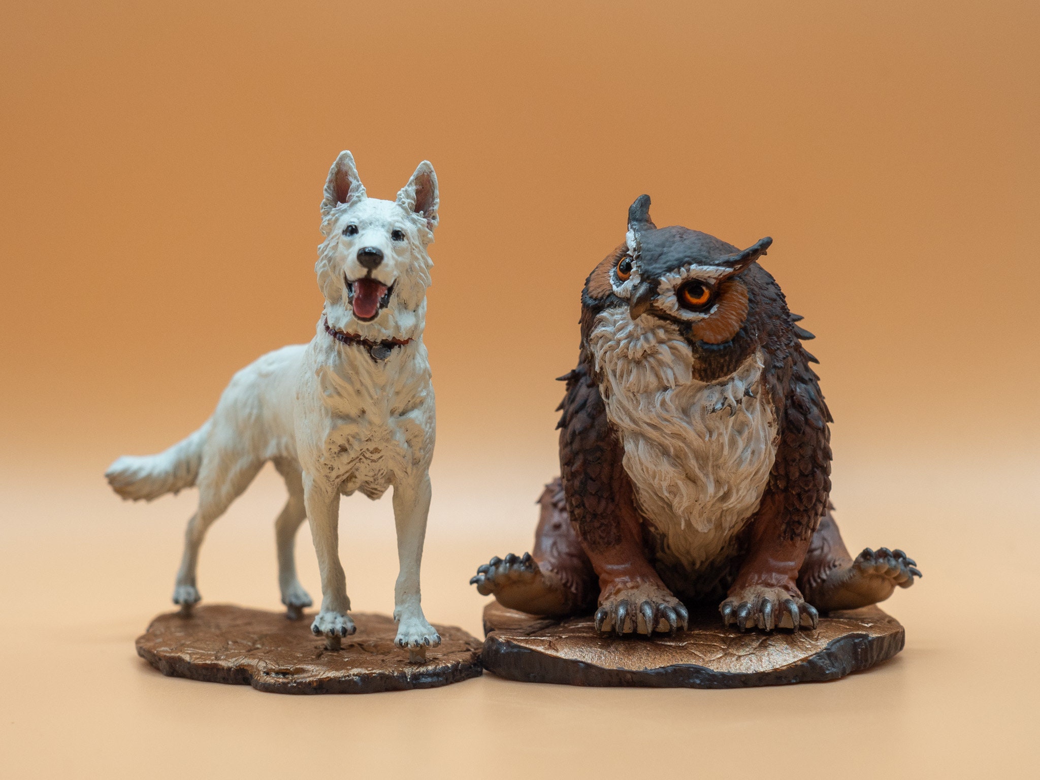 Scratch and Owlbear Cub Baldur's Gate 3 Companions；Hand Painted Full Color Available Premium 3D Resin Fantasy DnD Pocket Animal Figurine