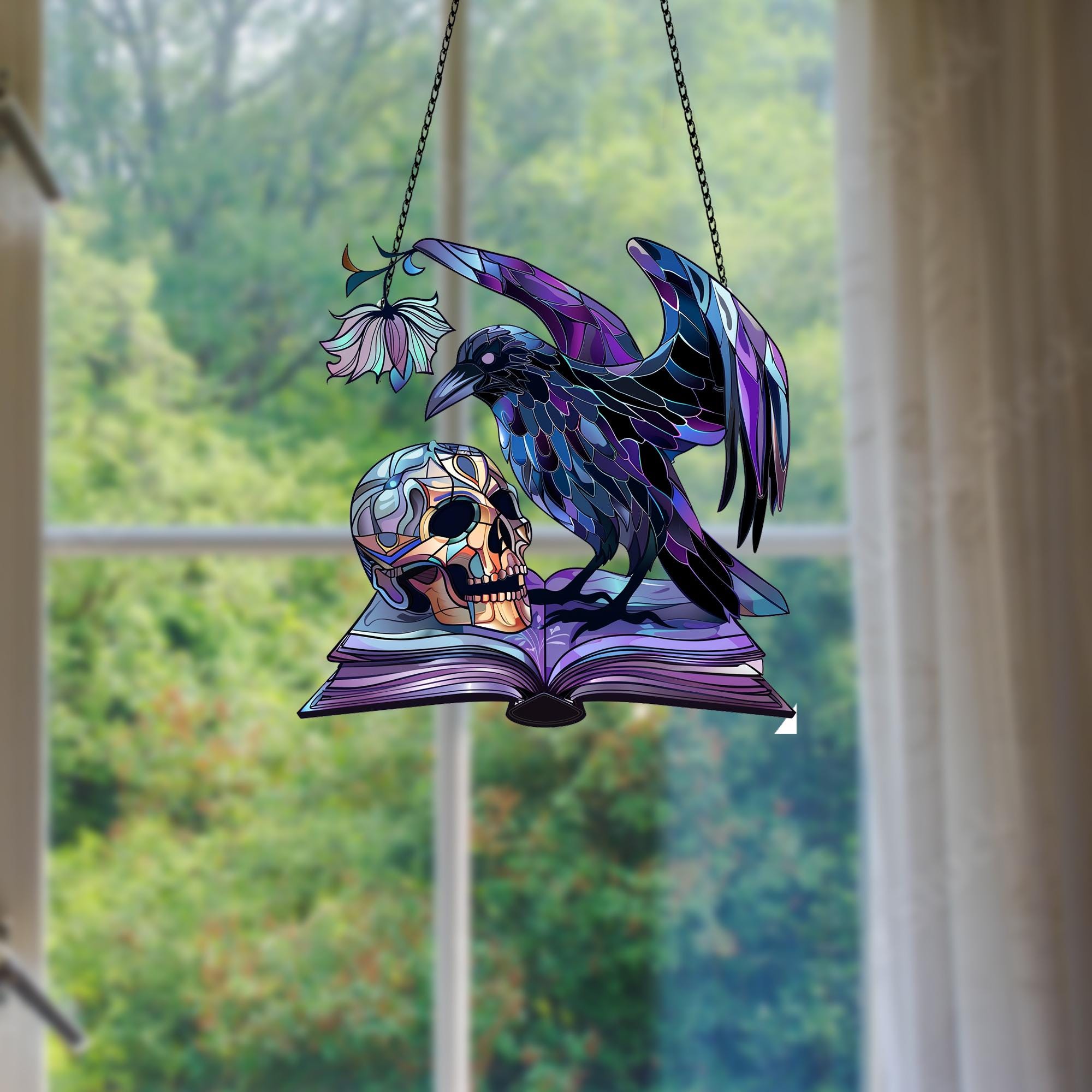 Raven Acrylic Window Decor