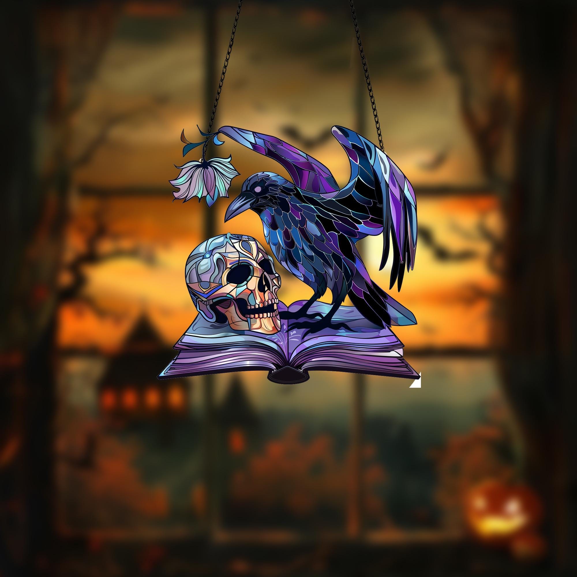 Raven Acrylic Window Decor