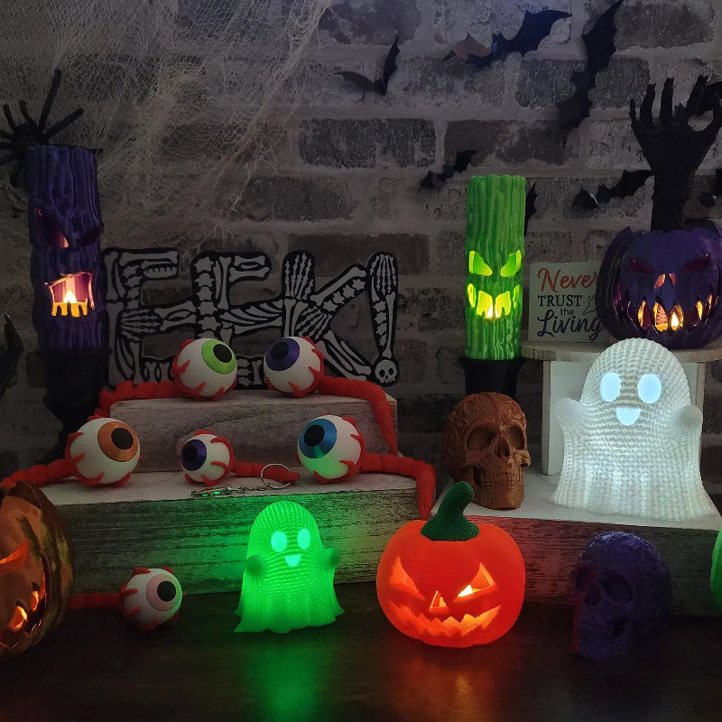 Creepy ghostface Candles w/LED Tea Light