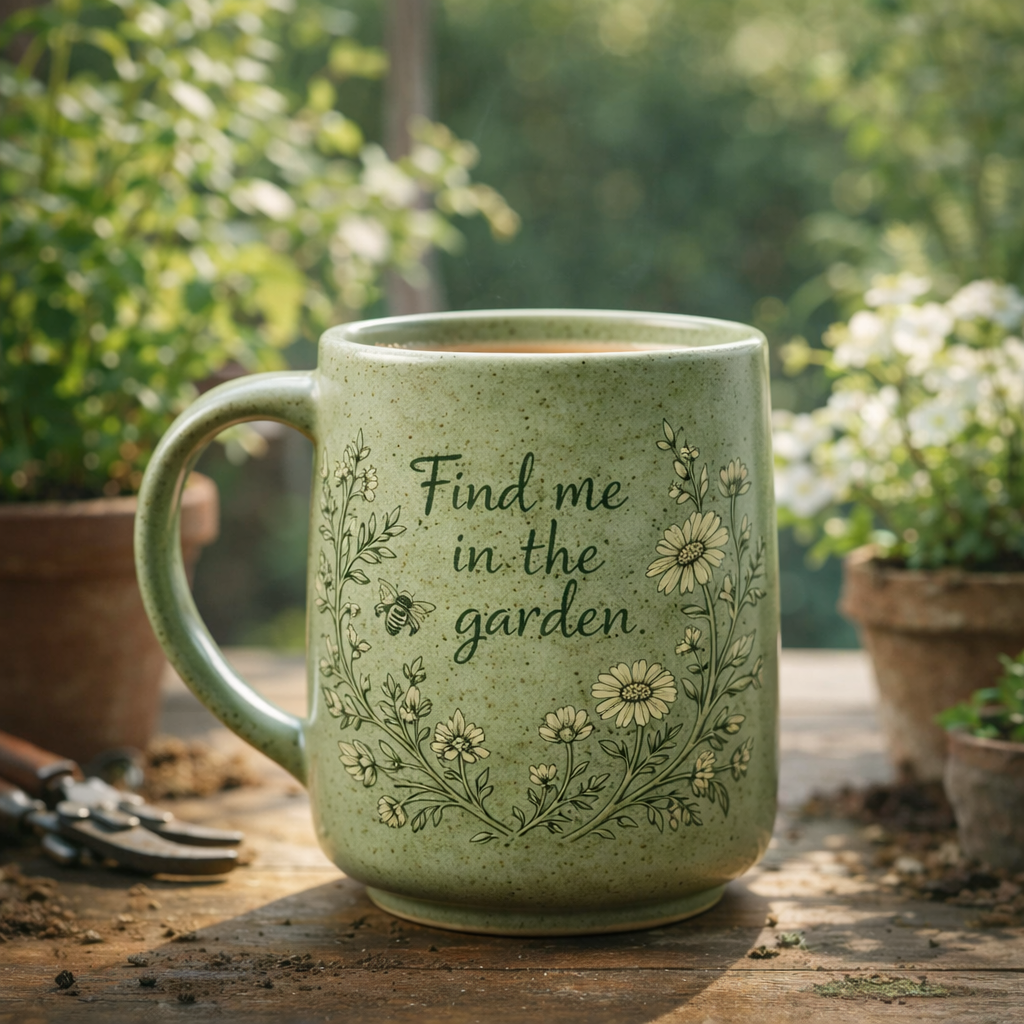 Find Me in the Garden Ceramic Mug
