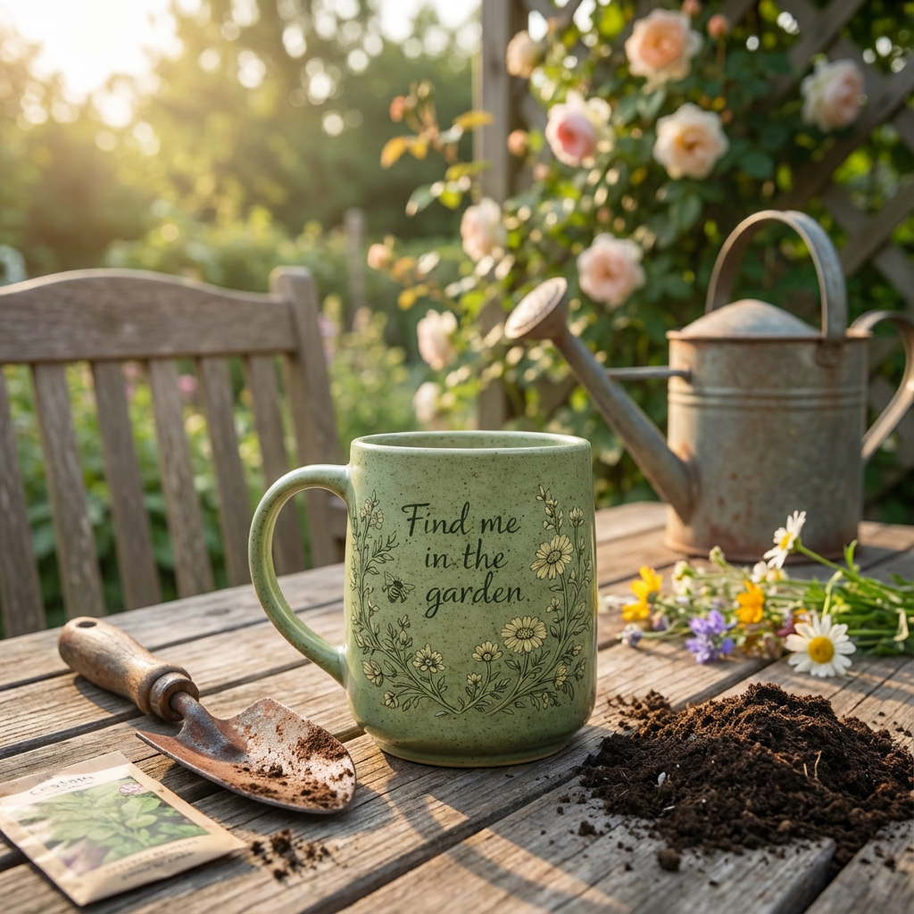 Find Me in the Garden Ceramic Mug