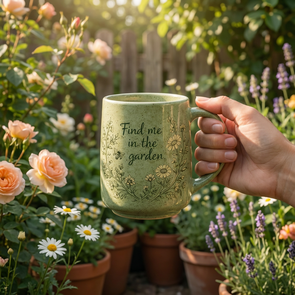 Find Me in the Garden Ceramic Mug