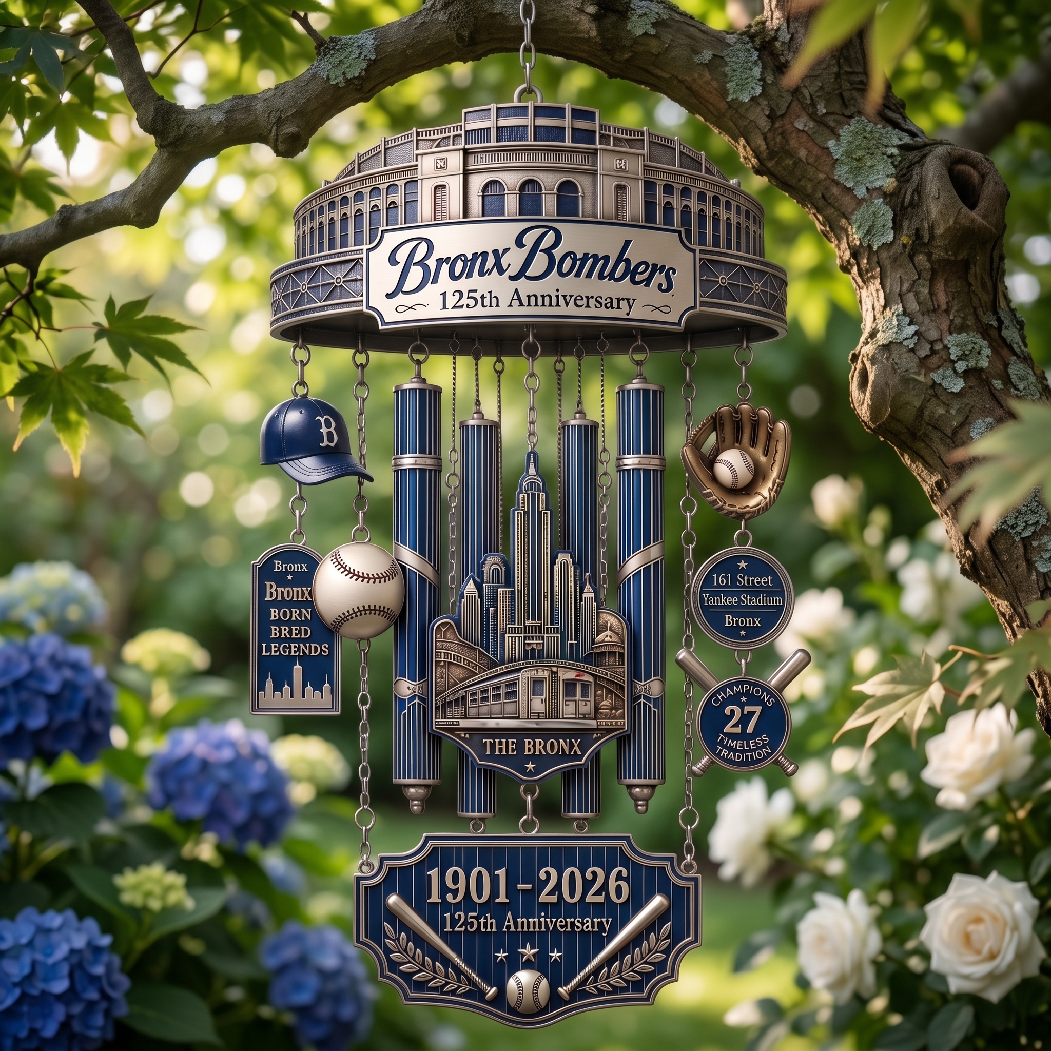 Yankees 125th Anniversary Wind Chime（1901-2026）
