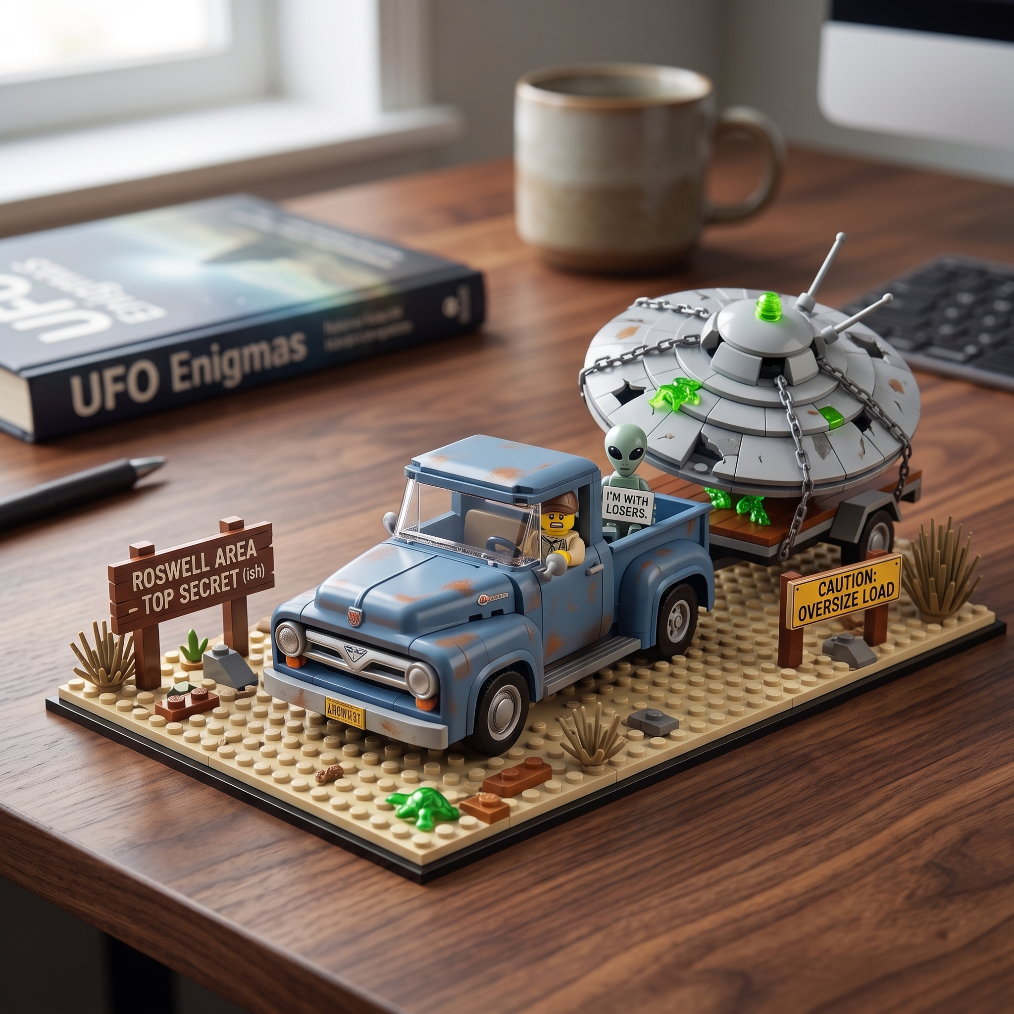 The Roswell Haul: 80th Anniversary UFO Commemorative Brick Set (1947-2027)
