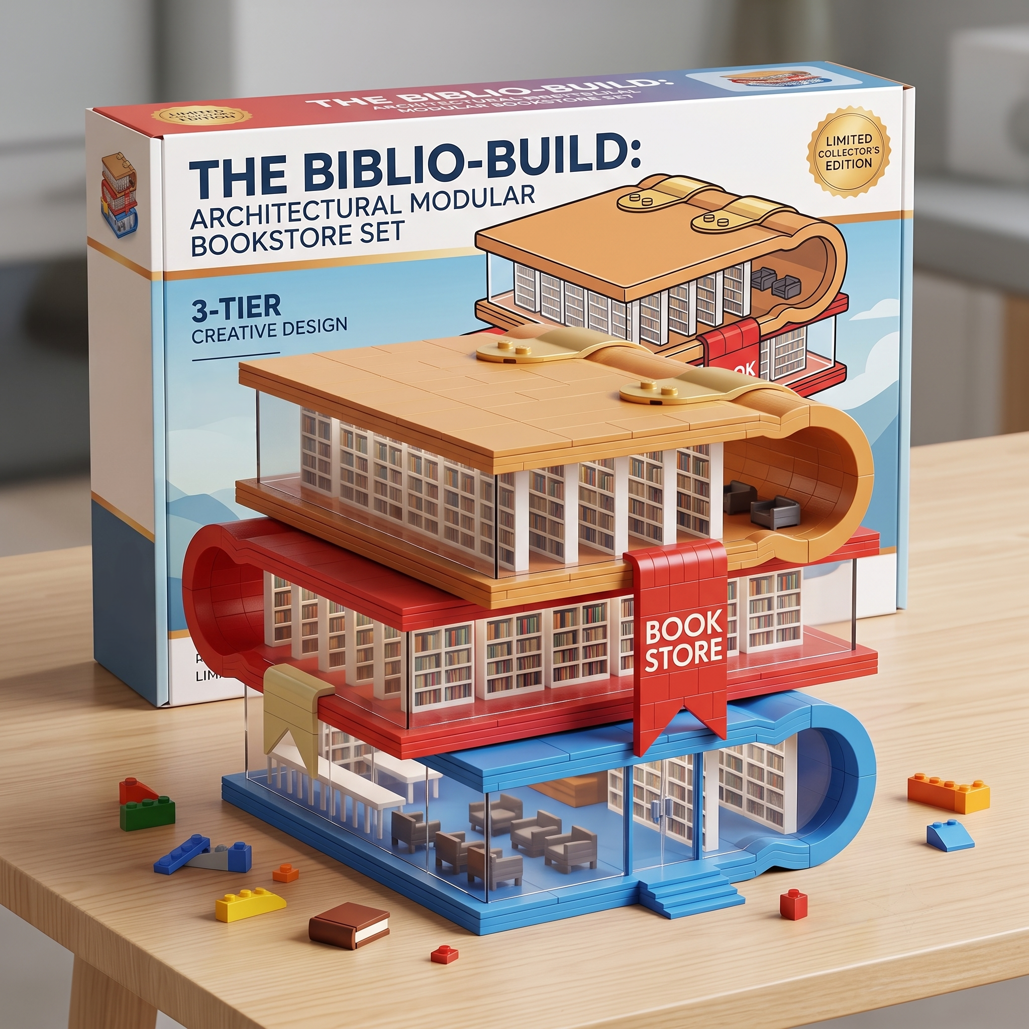 The Biblio-Build: 3-Tier Modular Bookstore Set