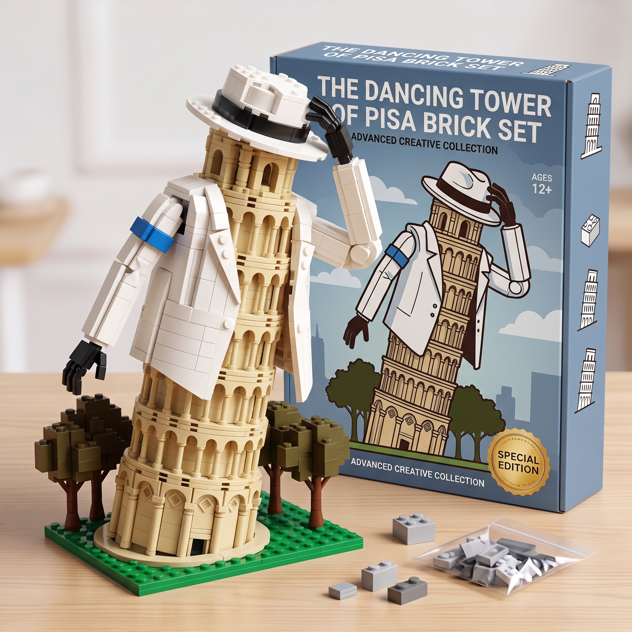 The Dancing Tower of Pisa Brick Set