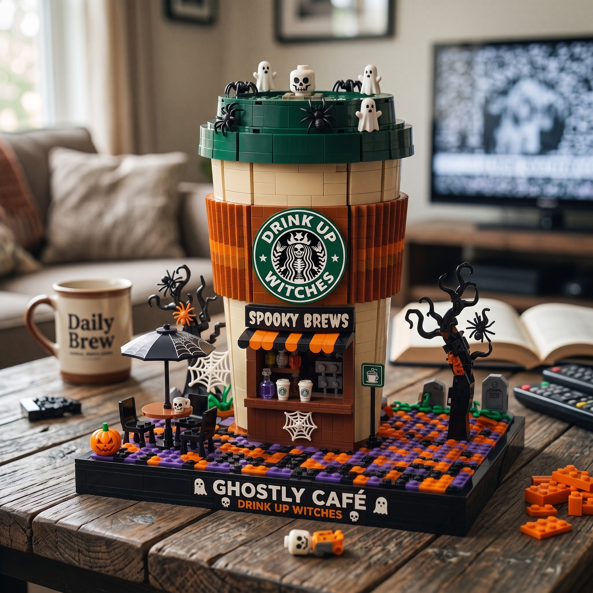 Ghostly Cafe Halloween Building Kit