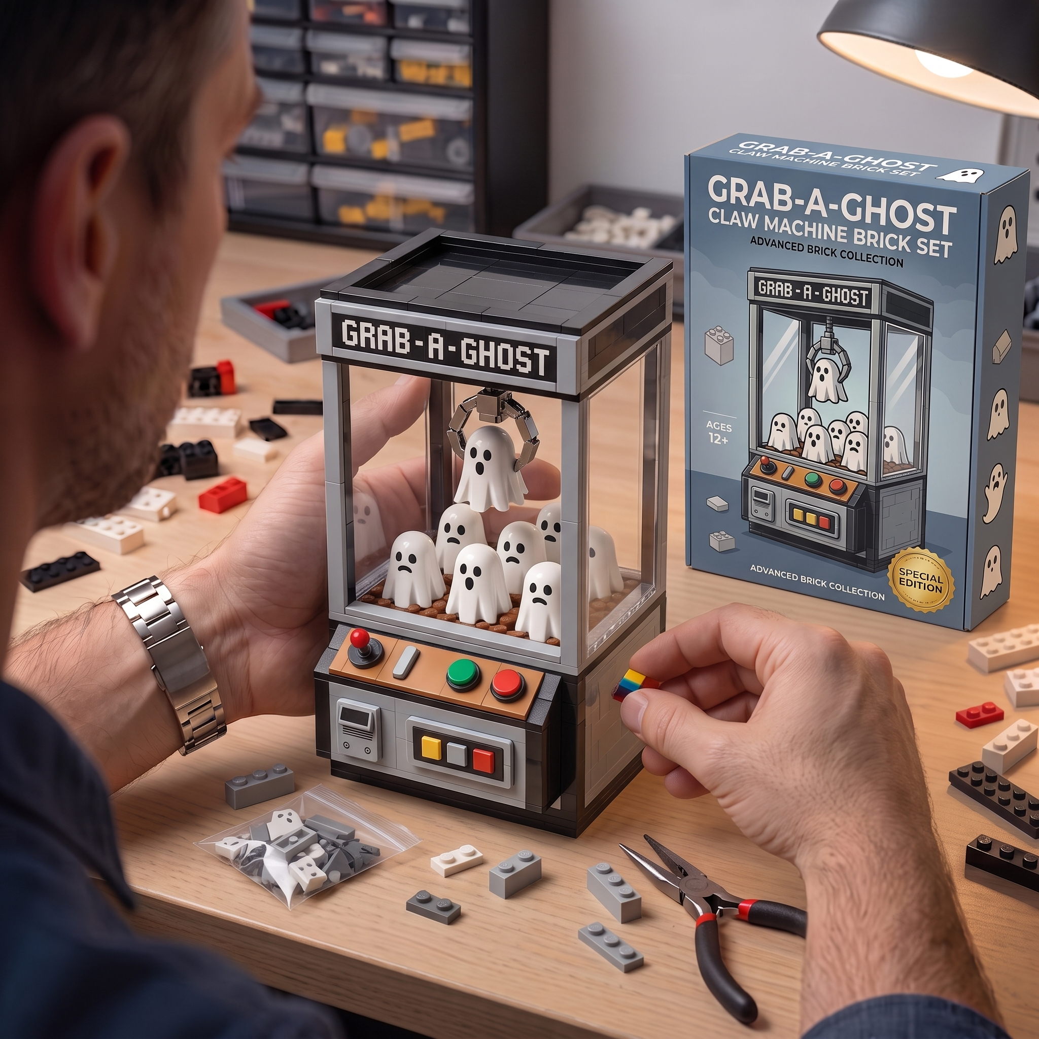 Grab-A-Ghost Claw Machine Brick Set