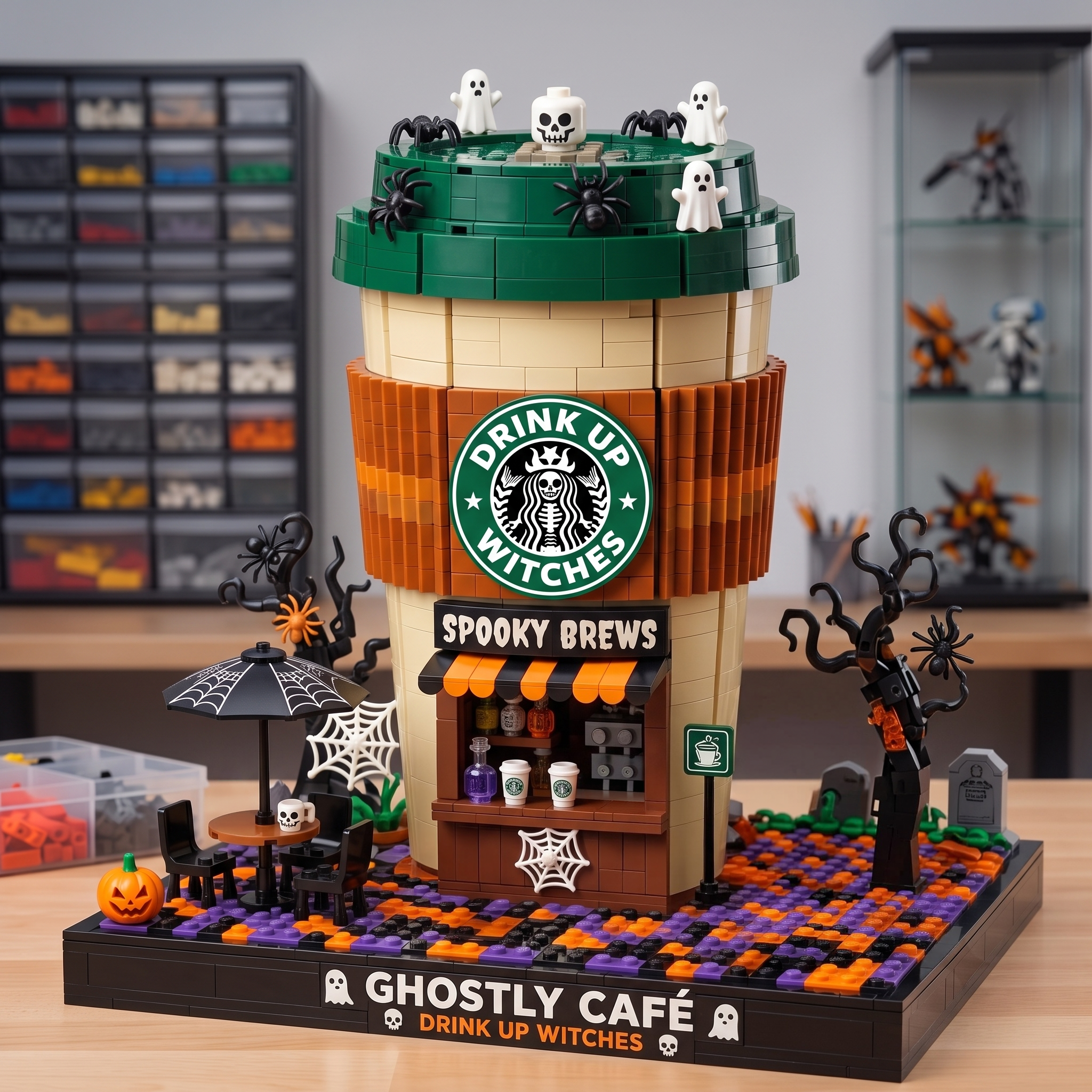 Ghostly Cafe Halloween Building Kit
