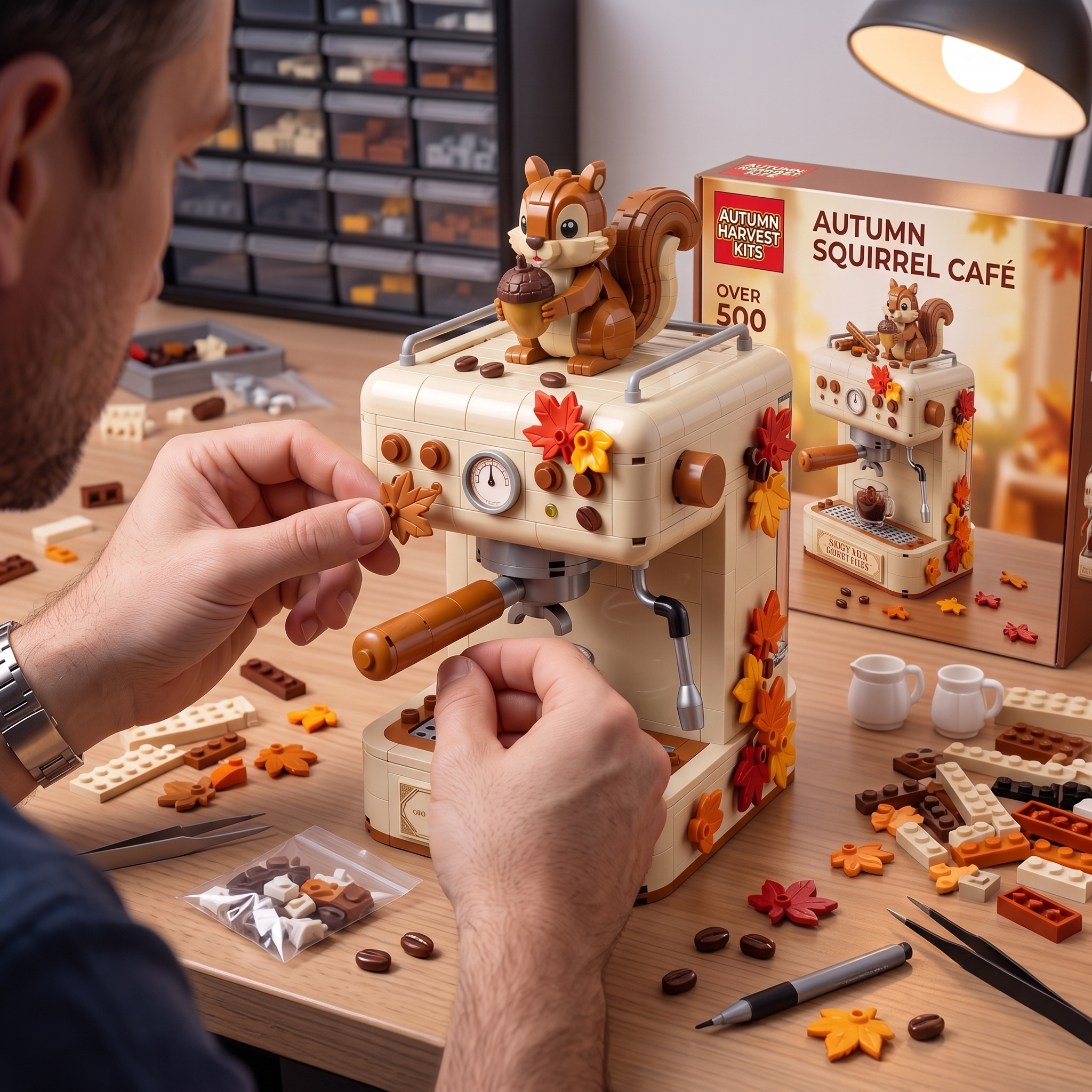 Autumn Squirrel Cafe: Vintage Espresso Machine Building Kit