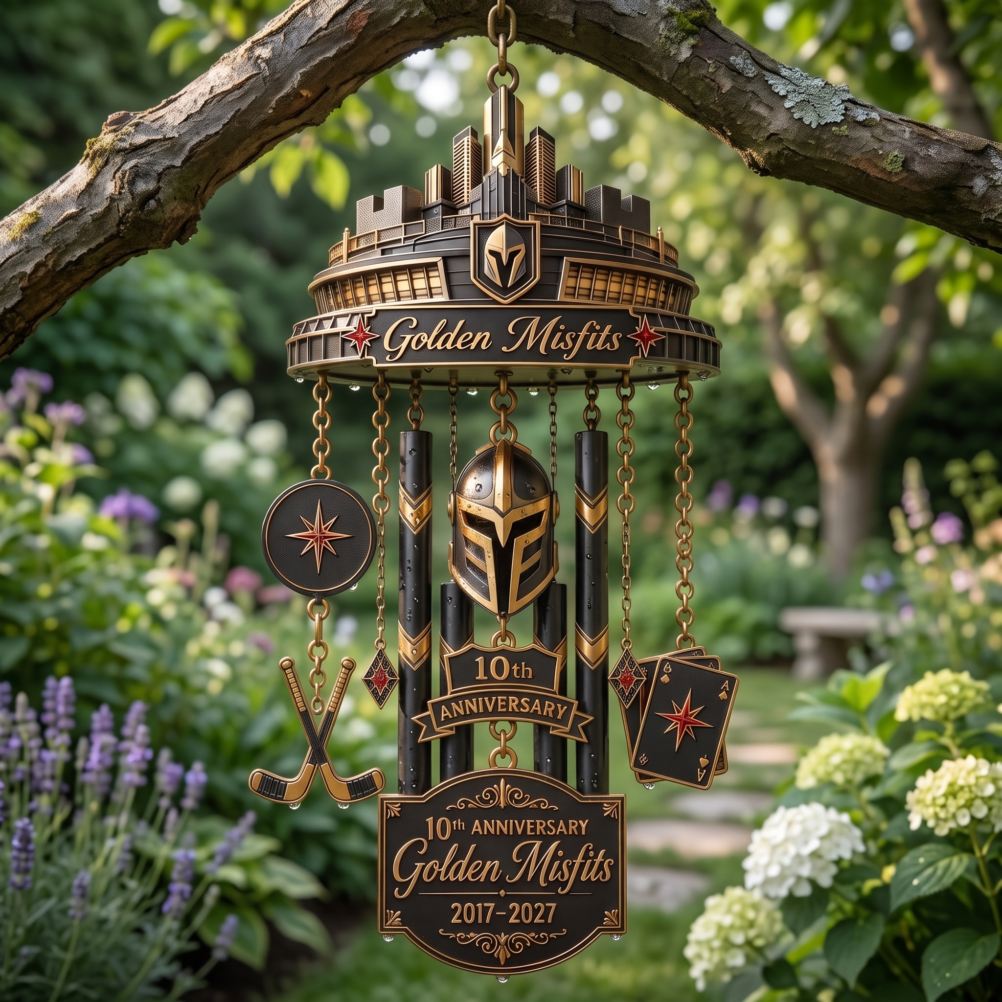Vegas Golden Knights 10th Anniversary Wind Chime（2017-2027）