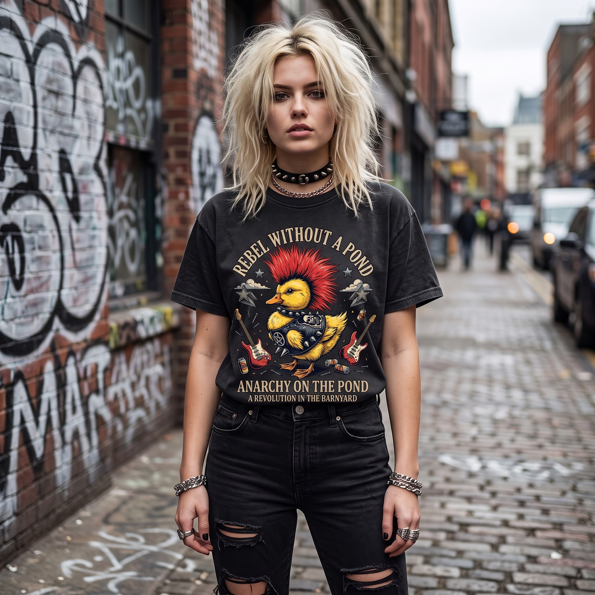 Punk Rock Duck Women's Graphic Tee