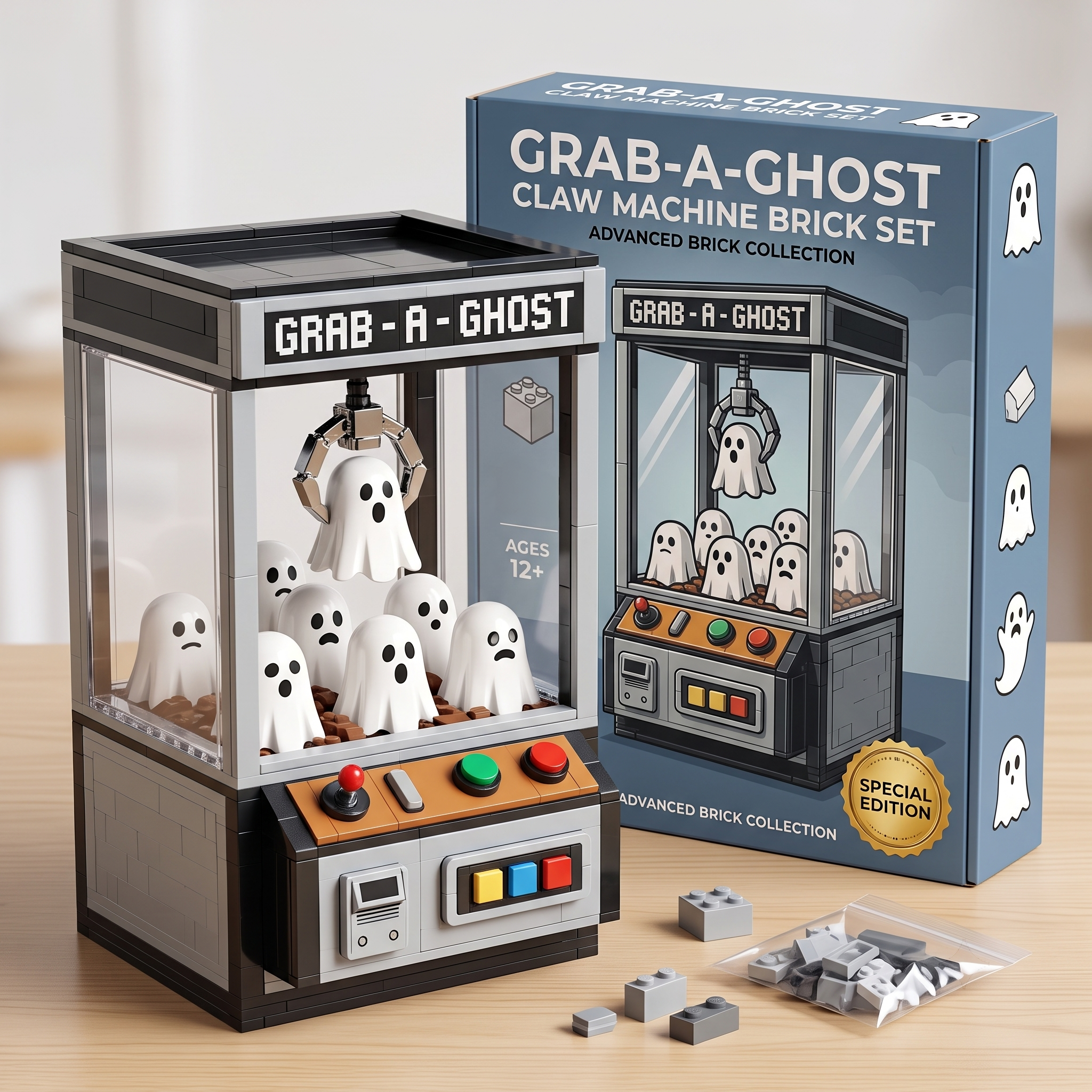 Grab-A-Ghost Claw Machine Brick Set