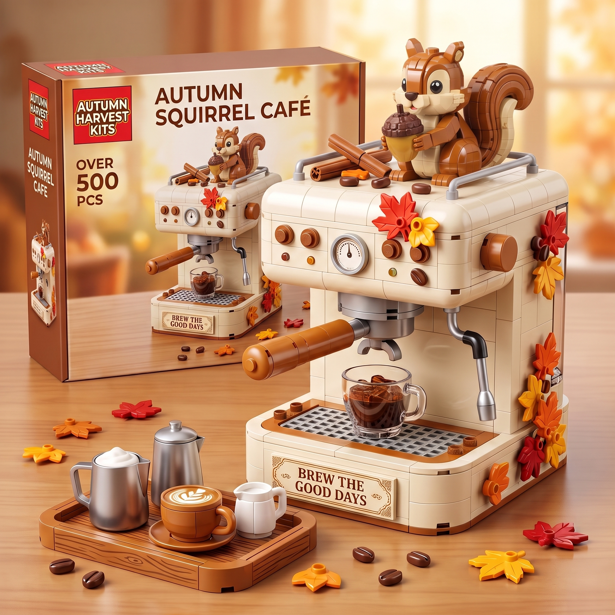 Autumn Squirrel Cafe: Vintage Espresso Machine Building Kit