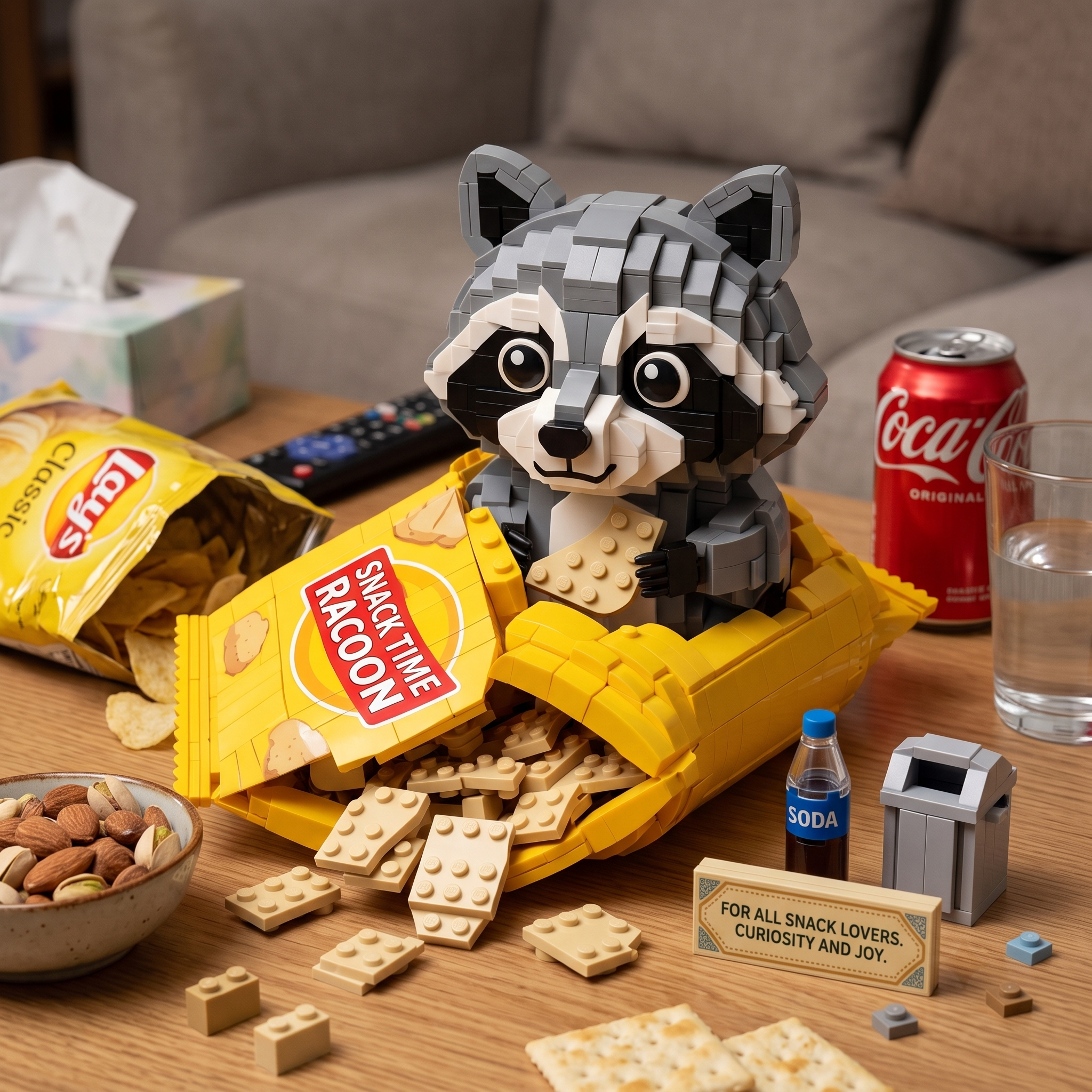 The Crafty Chip Raccoon Building Block Set
