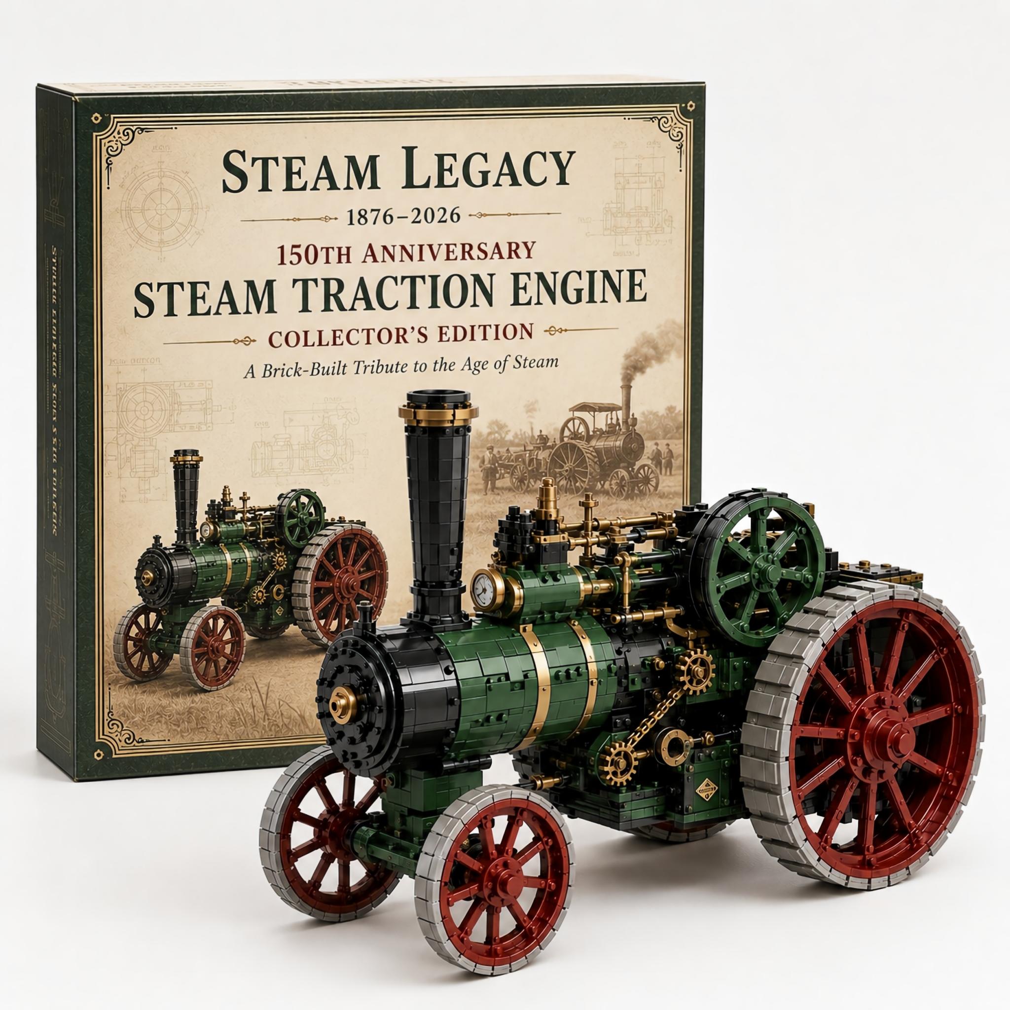 1876 Steam Legacy Heritage Traction Engine Building Set
