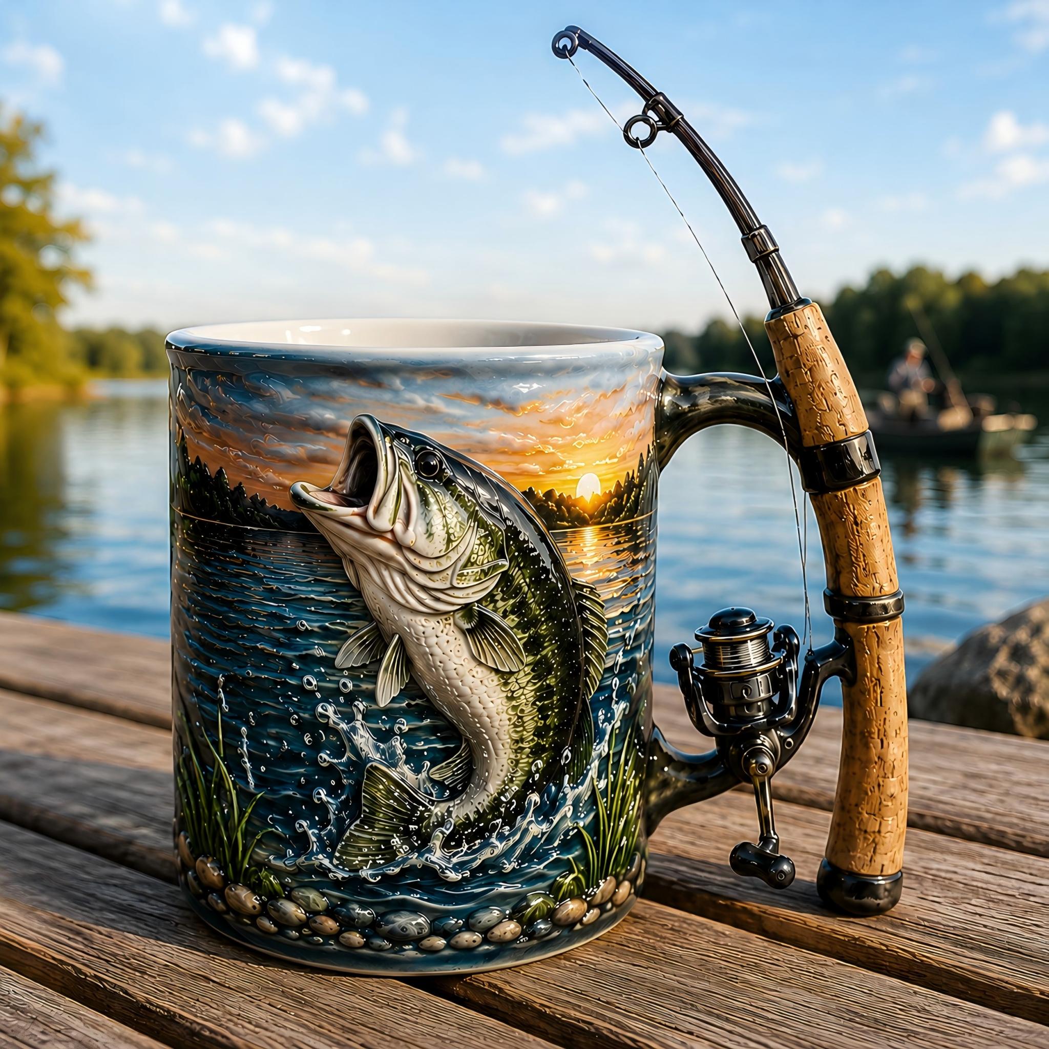 Reel Adventure Bass Fishing Mug