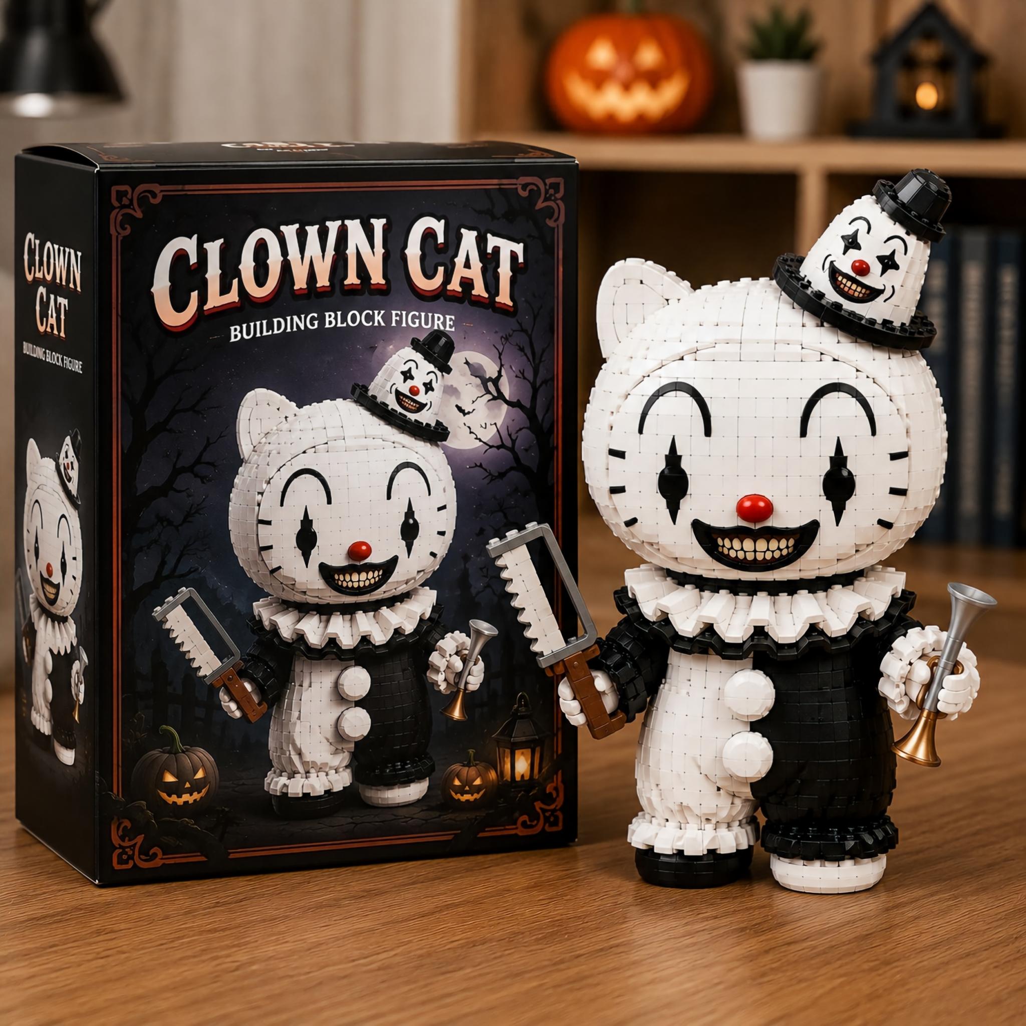 Black & White Clown Cat Building Set