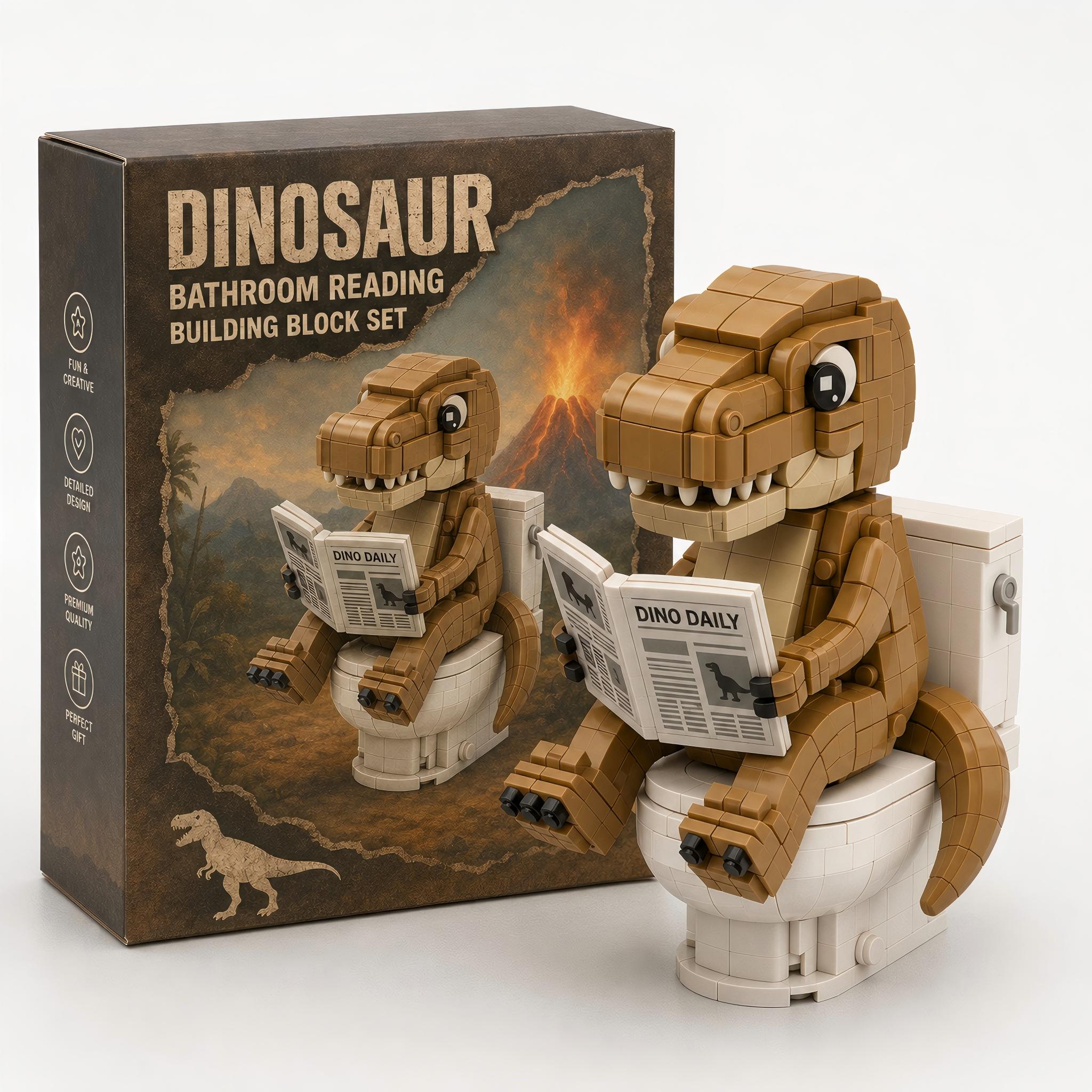 Potty Time T-Rex: Funny Building Block Set