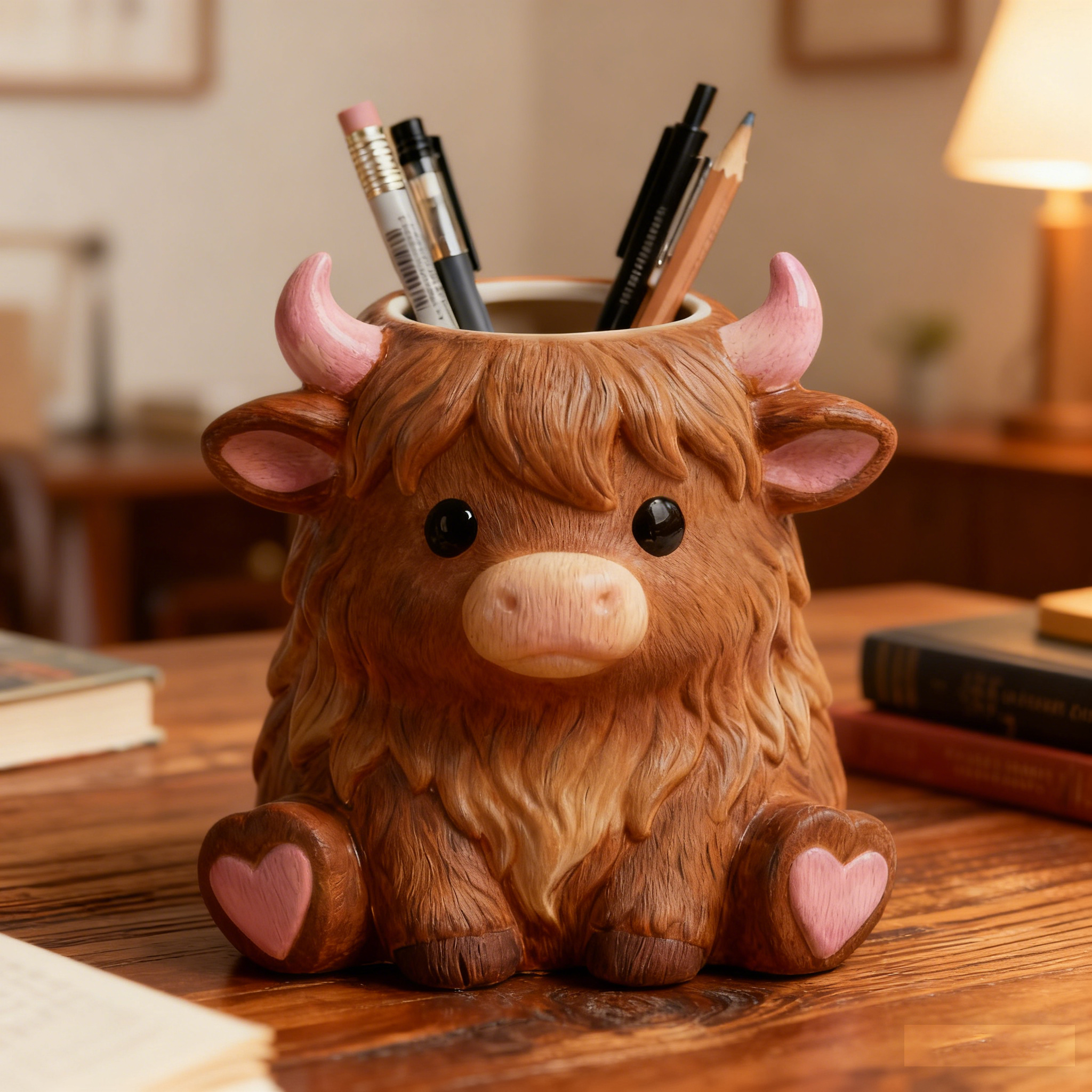 Highland Cow Pencil Holder