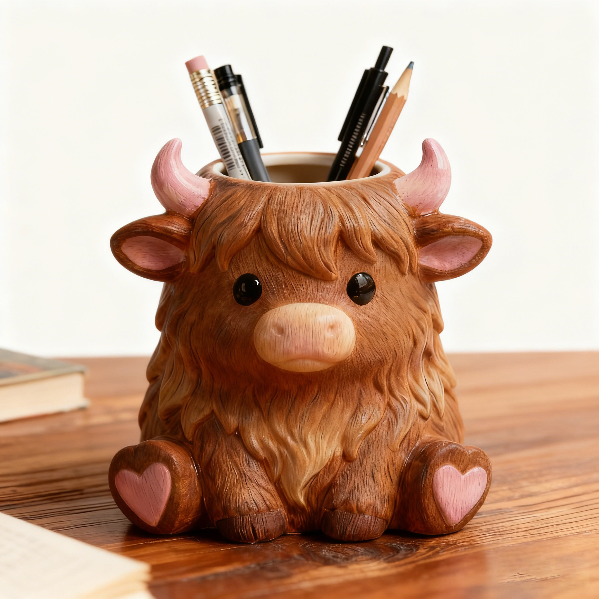 Highland Cow Pencil Holder