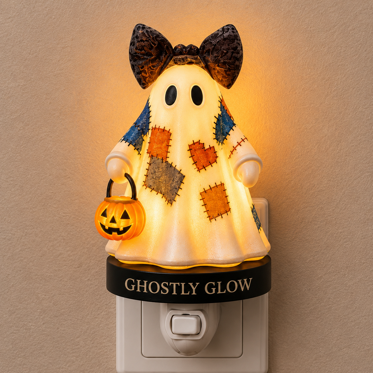 Patchwork Ghost Plug-in Night Light