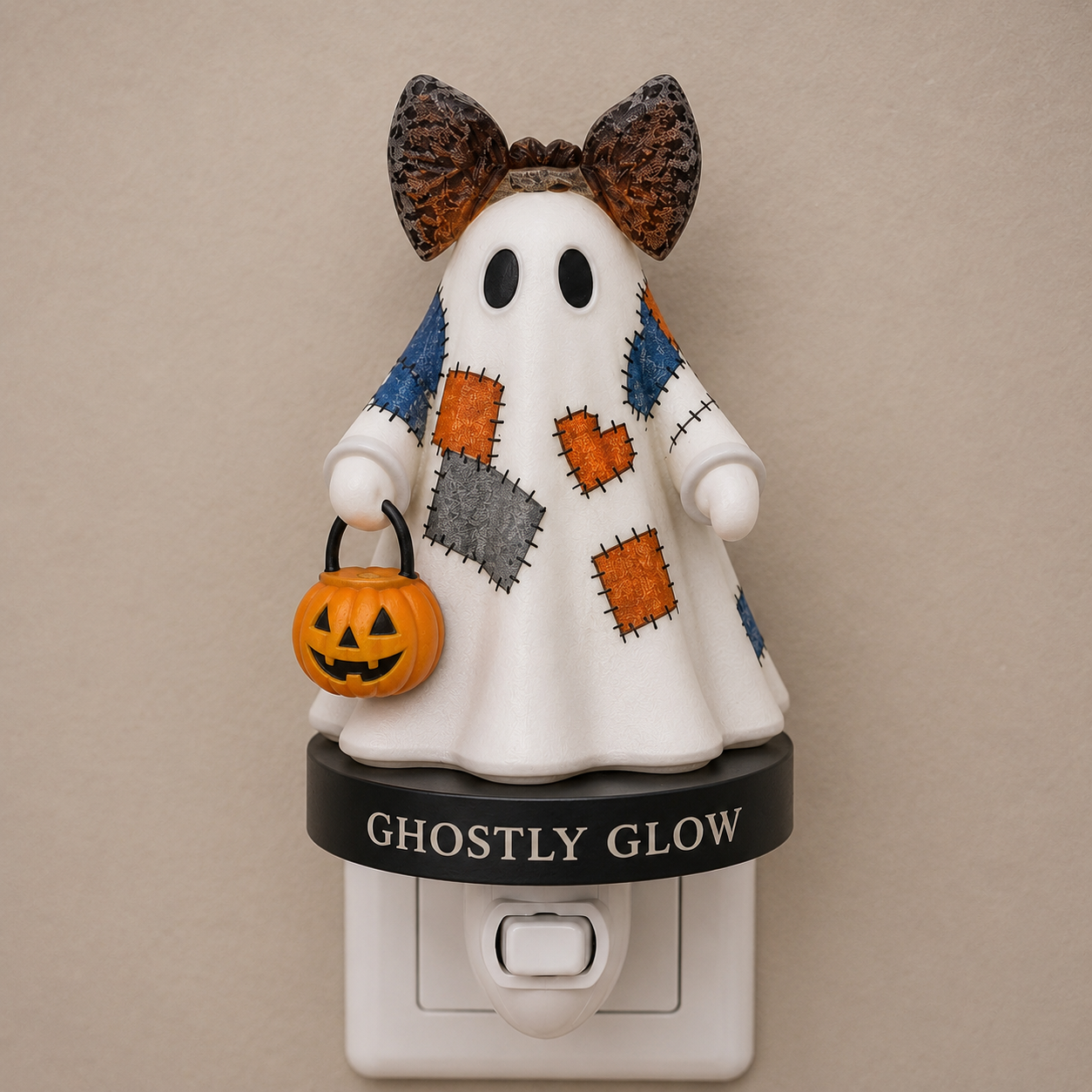 Patchwork Ghost Plug-in Night Light