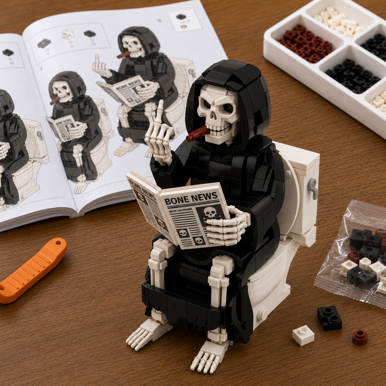 The Cheeky Reaper Toilet Building Set