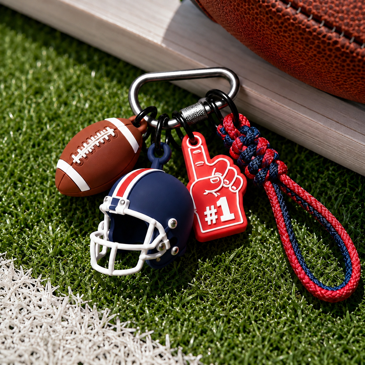 3D Sports Gear Braided Keychain