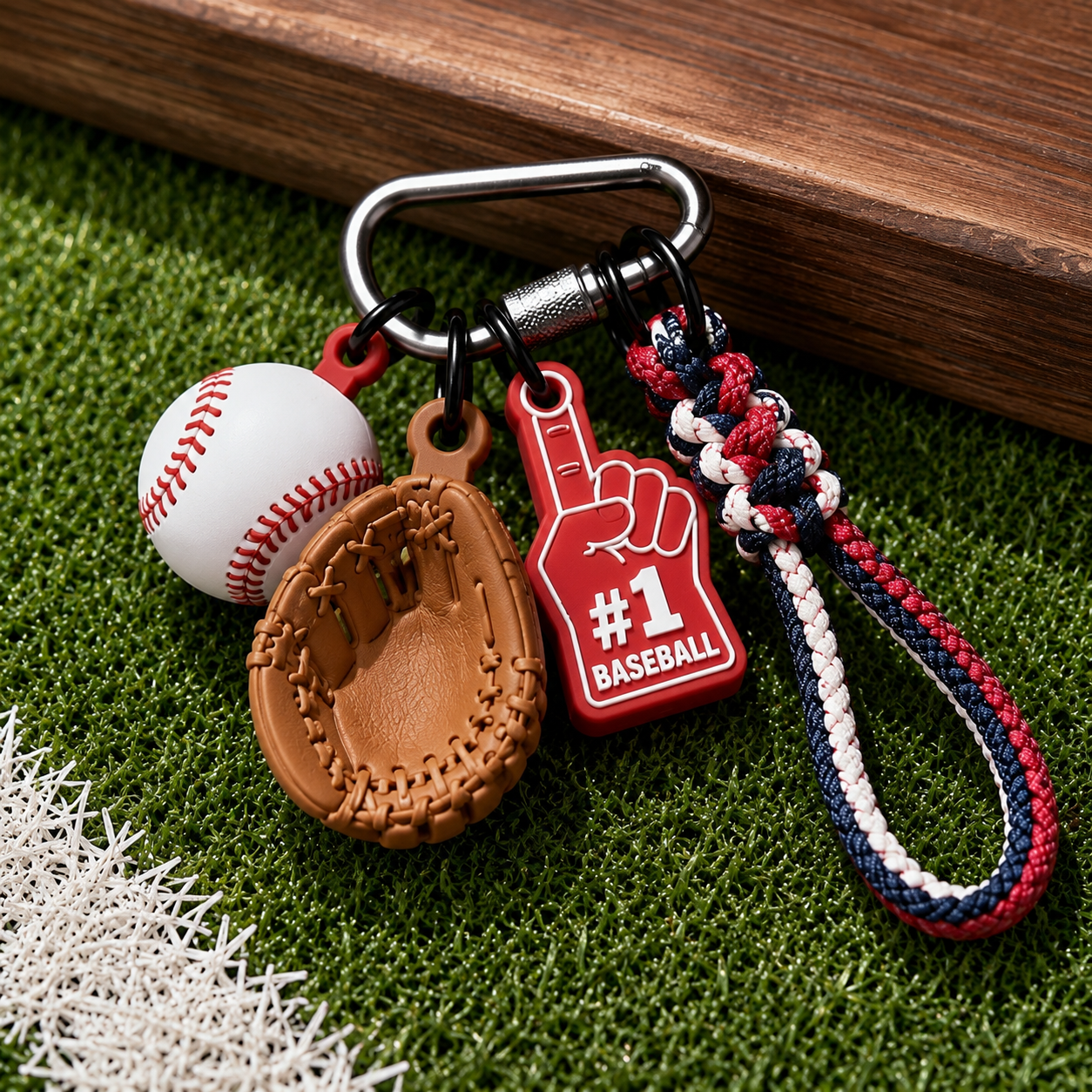 3D Sports Gear Braided Keychain