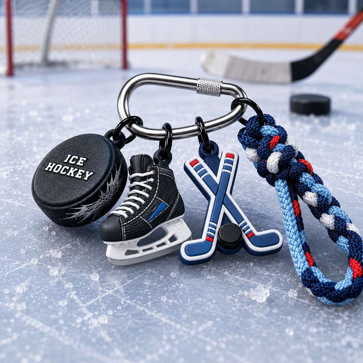 3D Sports Gear Braided Keychain