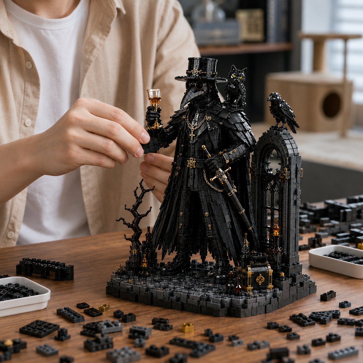 Gothic Plague Doctor Building Block Set