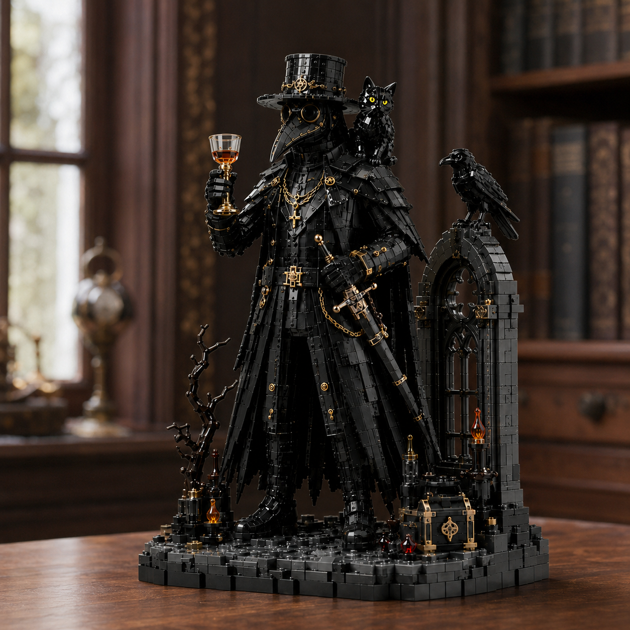 Gothic Plague Doctor Building Block Set