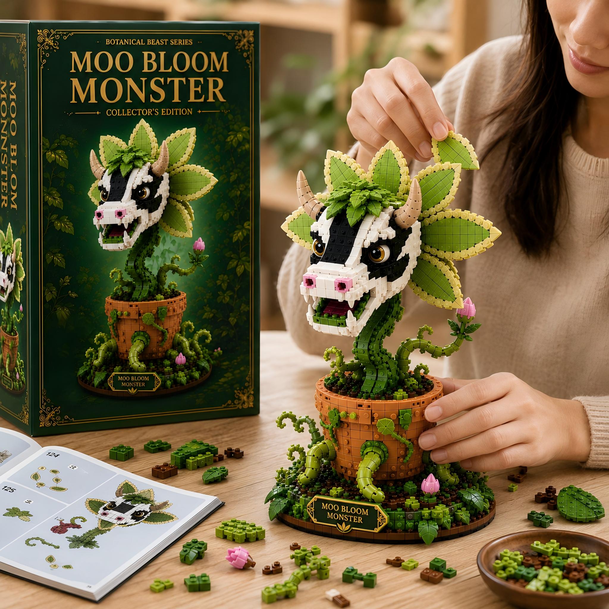 Moo Bloom Monster Building Block Set