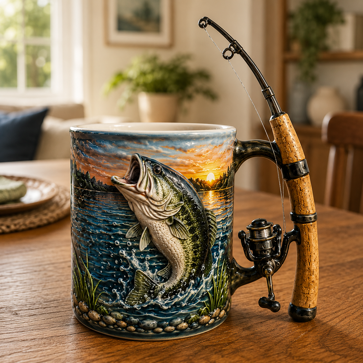 Reel Adventure Bass Fishing Mug