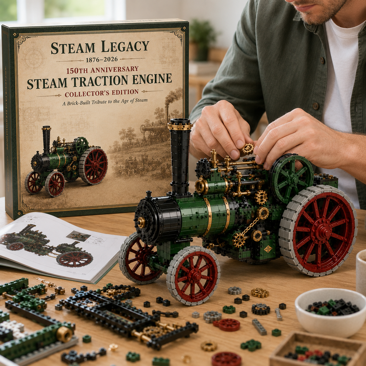 1876 Steam Legacy Heritage Traction Engine Building Set