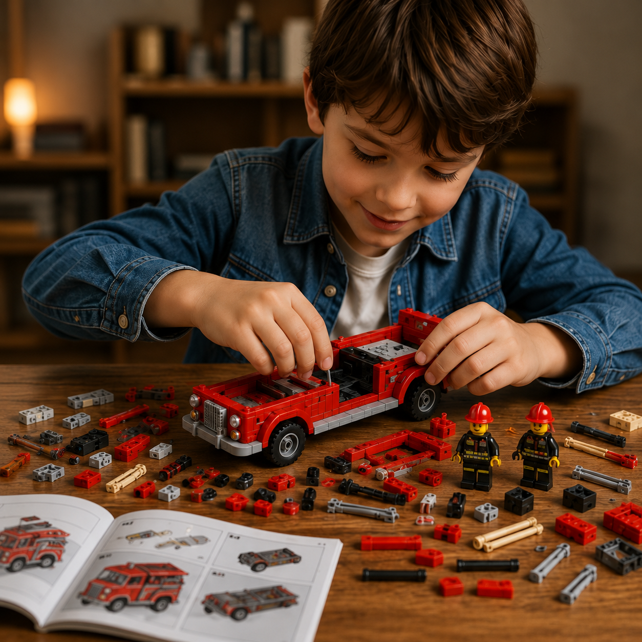 1947 Vintage Cab-Over Fire Engine Building Set