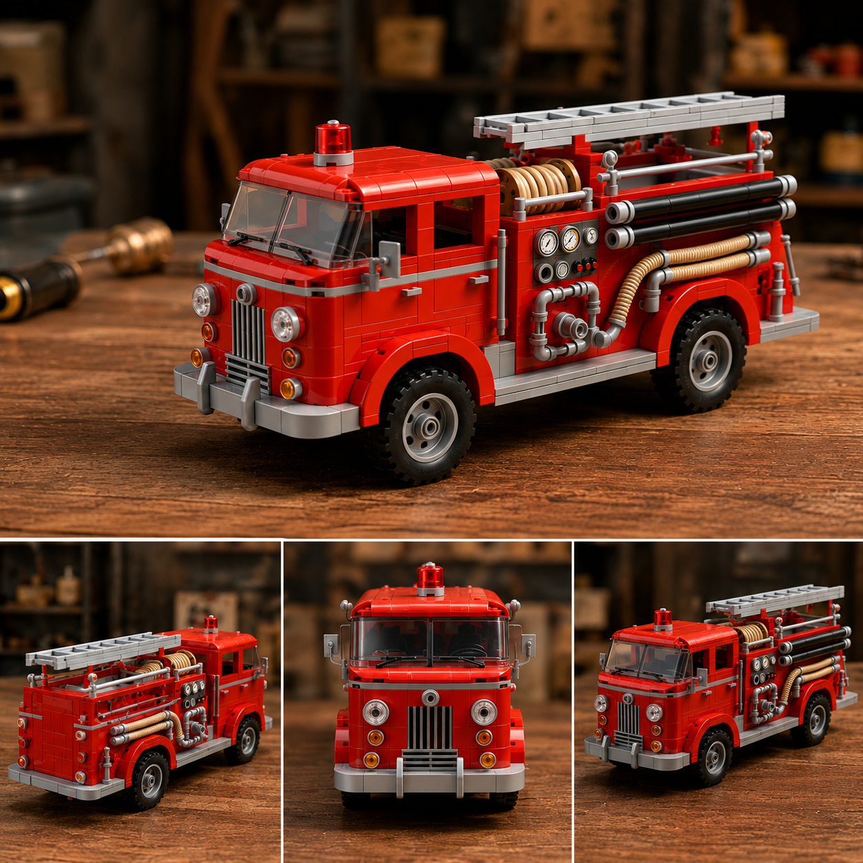 1947 Vintage Cab-Over Fire Engine Building Set