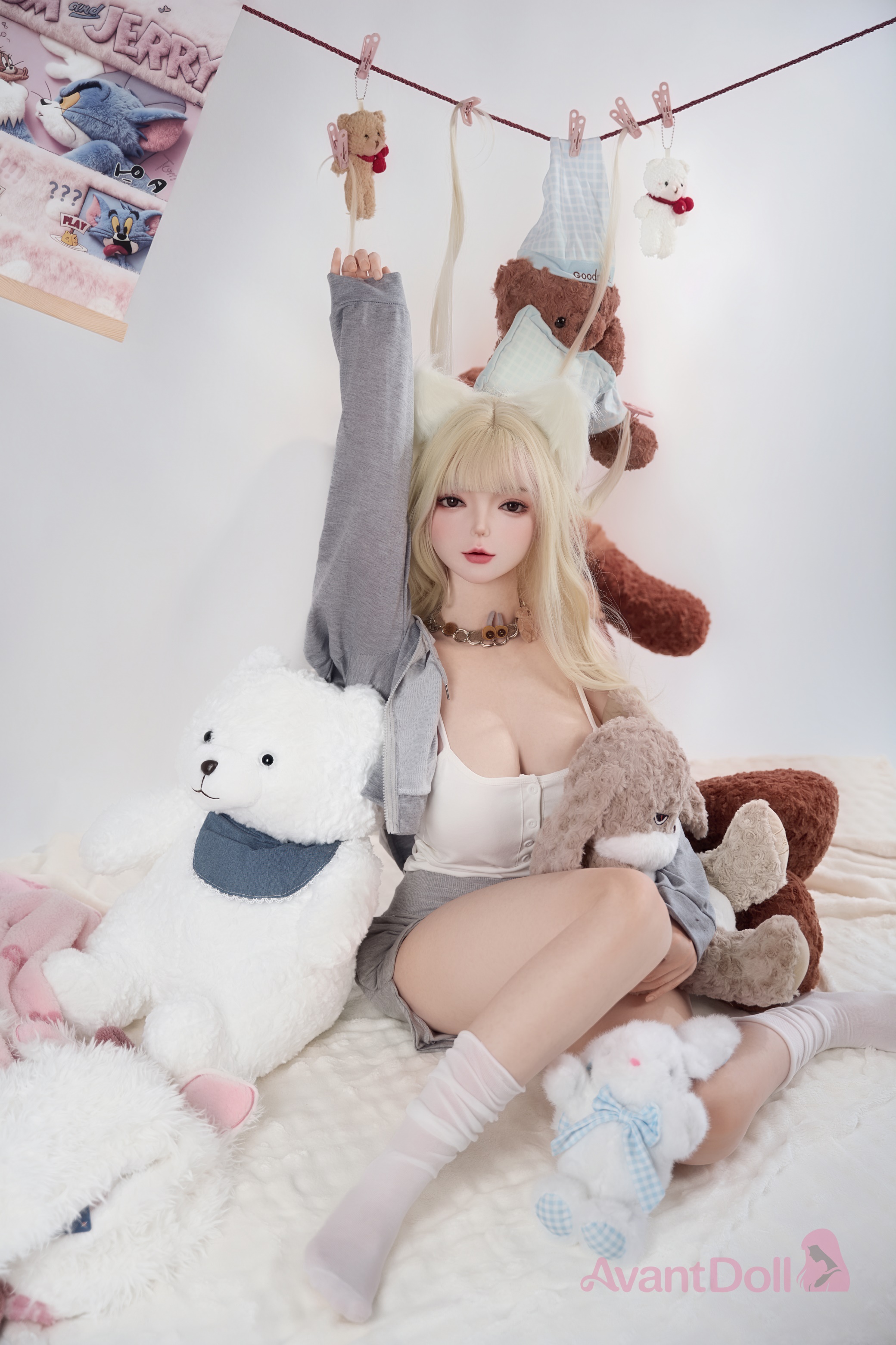  Rine 165cm F Cup Ultra-Realistic Silicone Doll, Lifelike Skin Texture