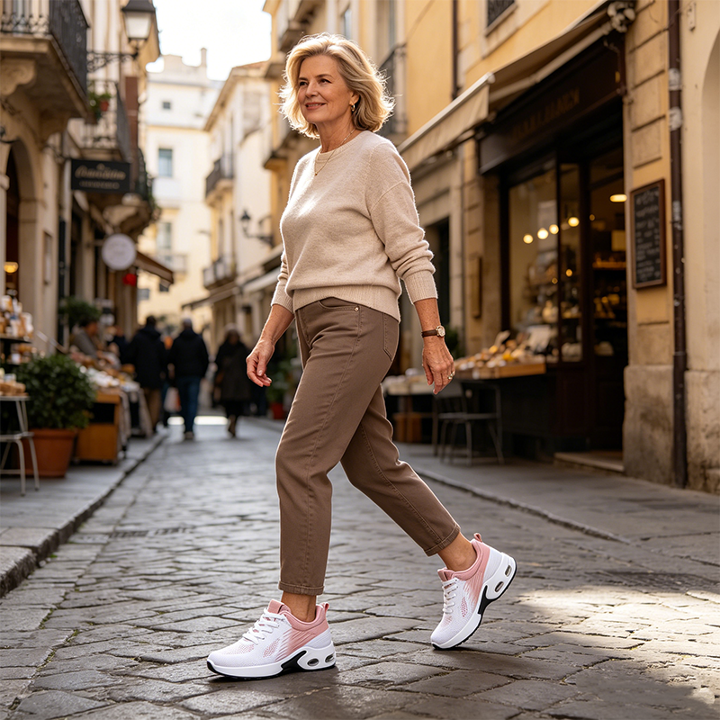 🔥Zapatos ortopédicos suaves y cómodos con amortiguación de aire ✅Soporte para el arco: alivia las molestias ✅Cómodos y transpirables: sin fatiga en los pies incluso después de caminar todo el día ✅